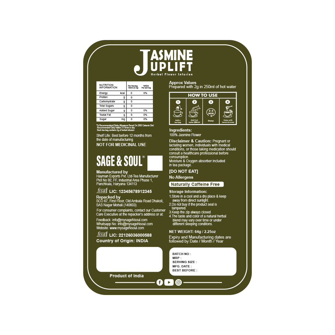 Jasmine Uplift – Floral Mood Support Flower Infusion