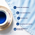 Pure Focus Butterfly Pea | Herbal Flower Infusion | 32 Premium Pyramid Tea Bags