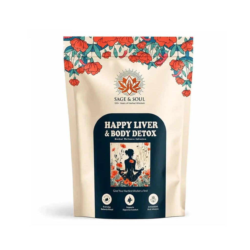 Happy Liver & Body Cleanse | Herbal Wellness Infusion | 30 Premium Pyramid Tea Bags - Sage & Soul