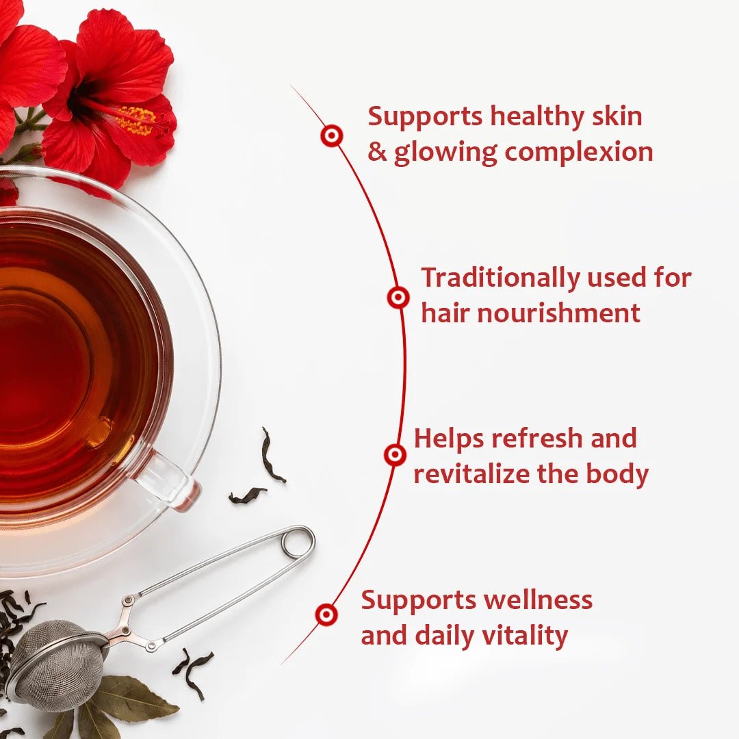 Hibiscus Glow | Antioxidant Herbal Flower Infusion | 32 Premium Pyramid Tea Bags - Sage & Soul
