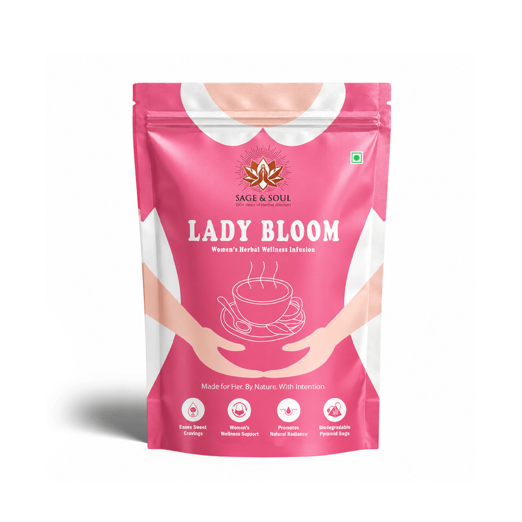 Lady Bloom | Women’s Herbal Wellness Infusion | 30 Premium Pyramid Tea Bags - Sage & Soul