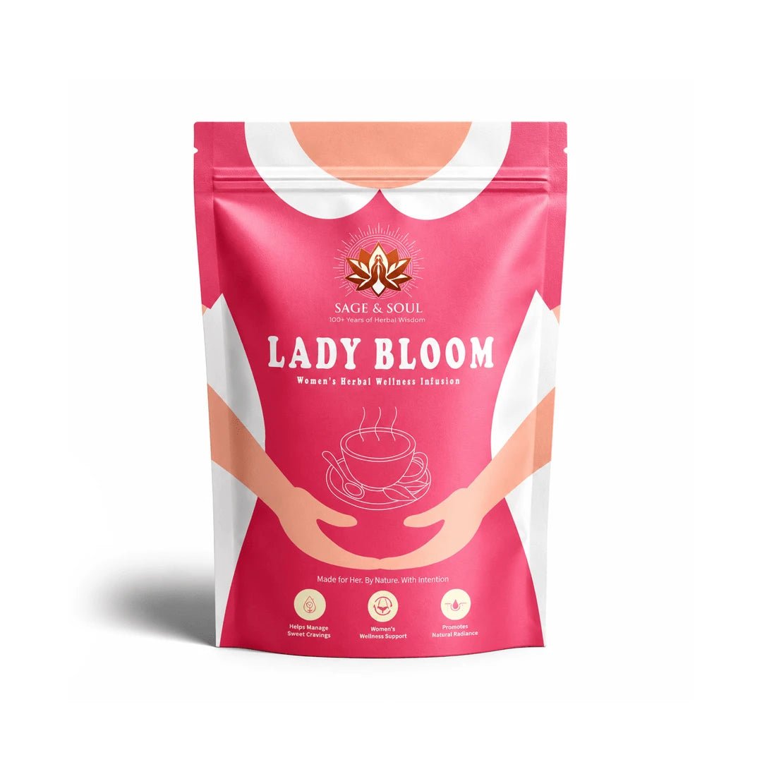 Lady Bloom | Women’s Herbal Wellness Infusion | 30 Premium Pyramid Tea Bags - Sage & Soul