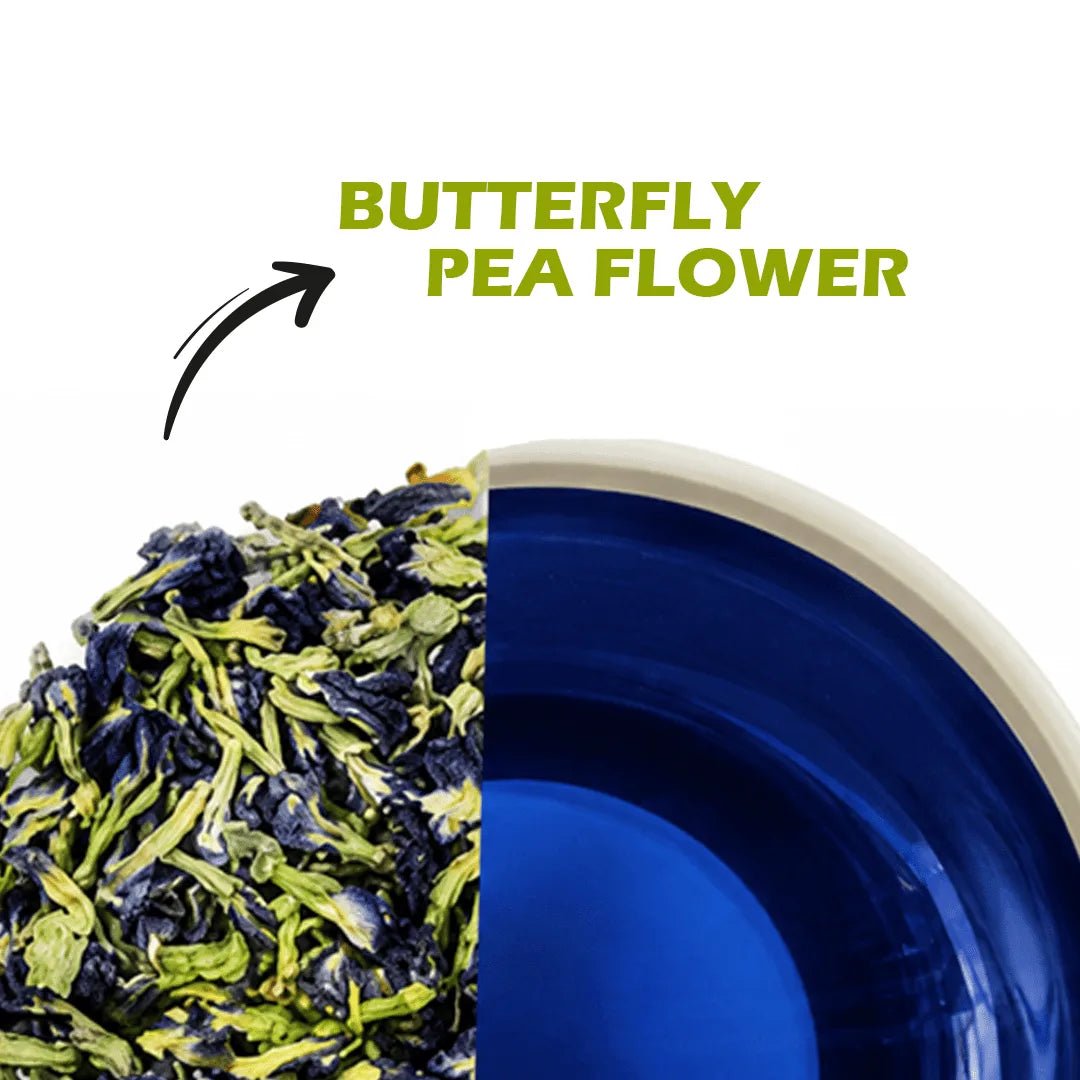 Pure Focus Butterfly Pea | Herbal Flower Infusion | 32 Premium Pyramid Tea Bags - Sage & Soul