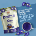 Pure Focus Butterfly Pea | Herbal Flower Infusion | 32 Premium Pyramid Tea Bags - Sage & Soul