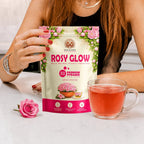 Rosy Glow | Rose Flower Wellness Infusion | 30 Premium Pyramid Tea Bags - Sage & Soul