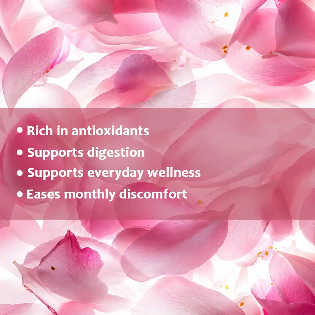 Rosy Glow | Rose Flower Wellness Infusion | 30 Premium Pyramid Tea Bags