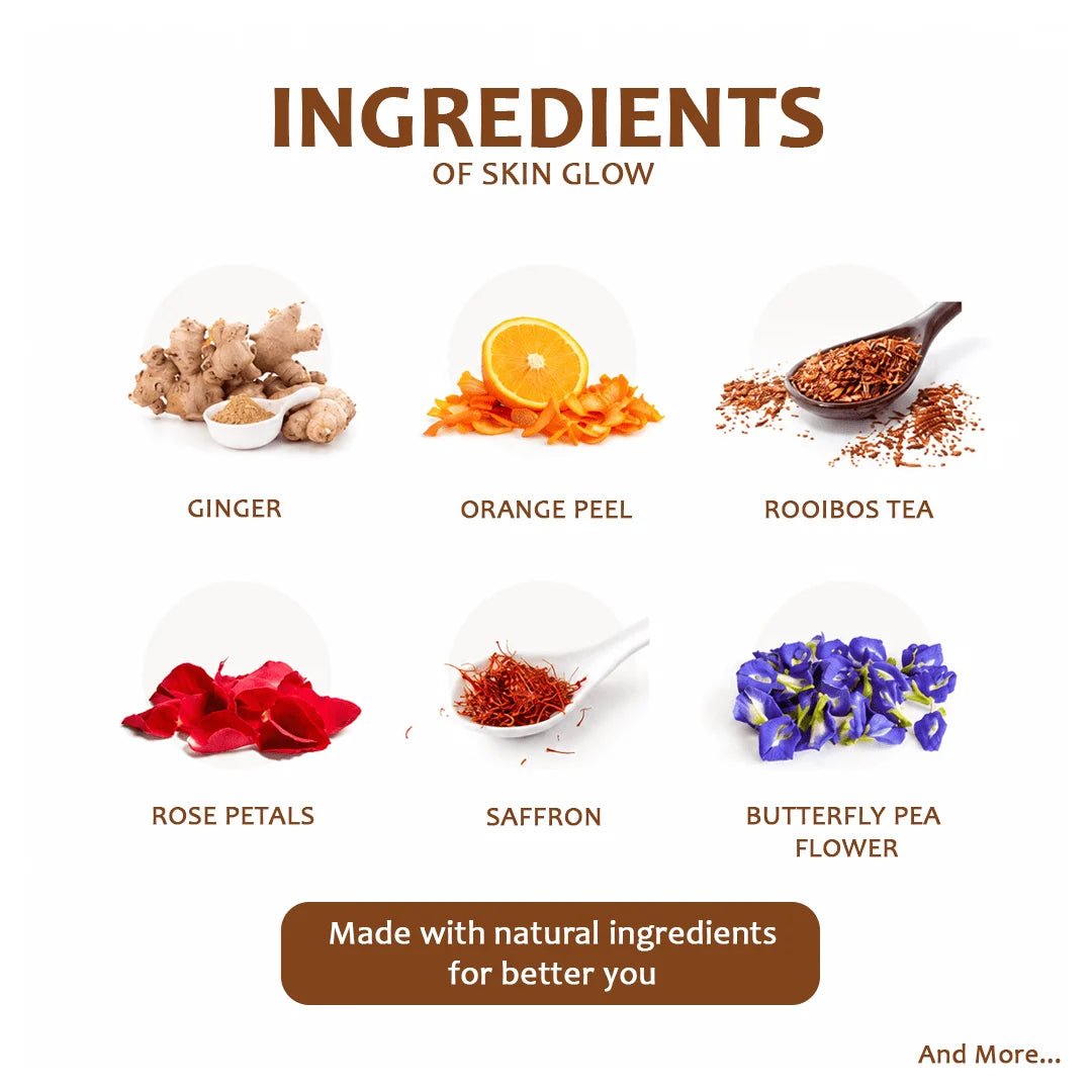 Skin Glow | Herbal Wellness Infusion | 30 Premium Pyramid Tea Bags - Sage & Soul