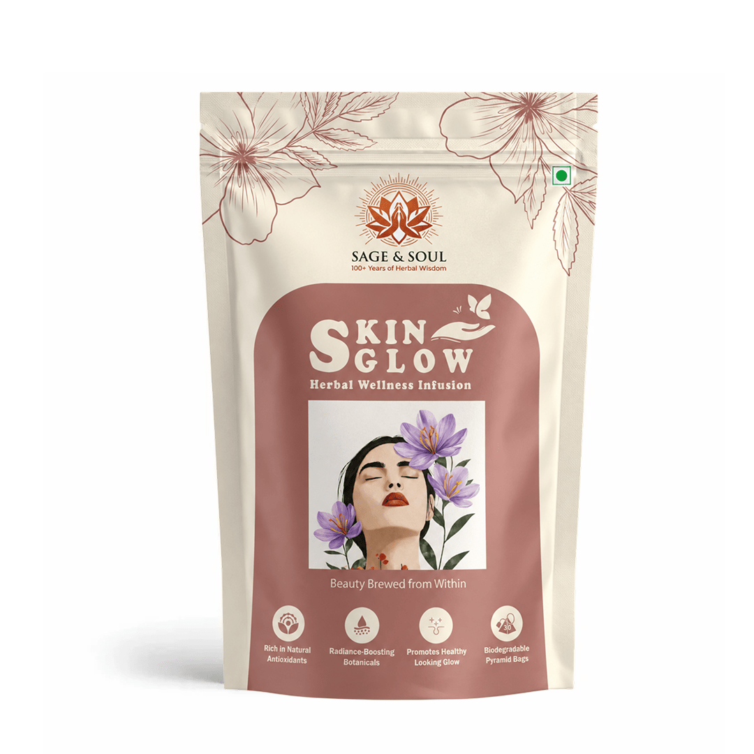 Skin Glow | Herbal Wellness Infusion | 30 Premium Pyramid Tea Bags - Sage & Soul